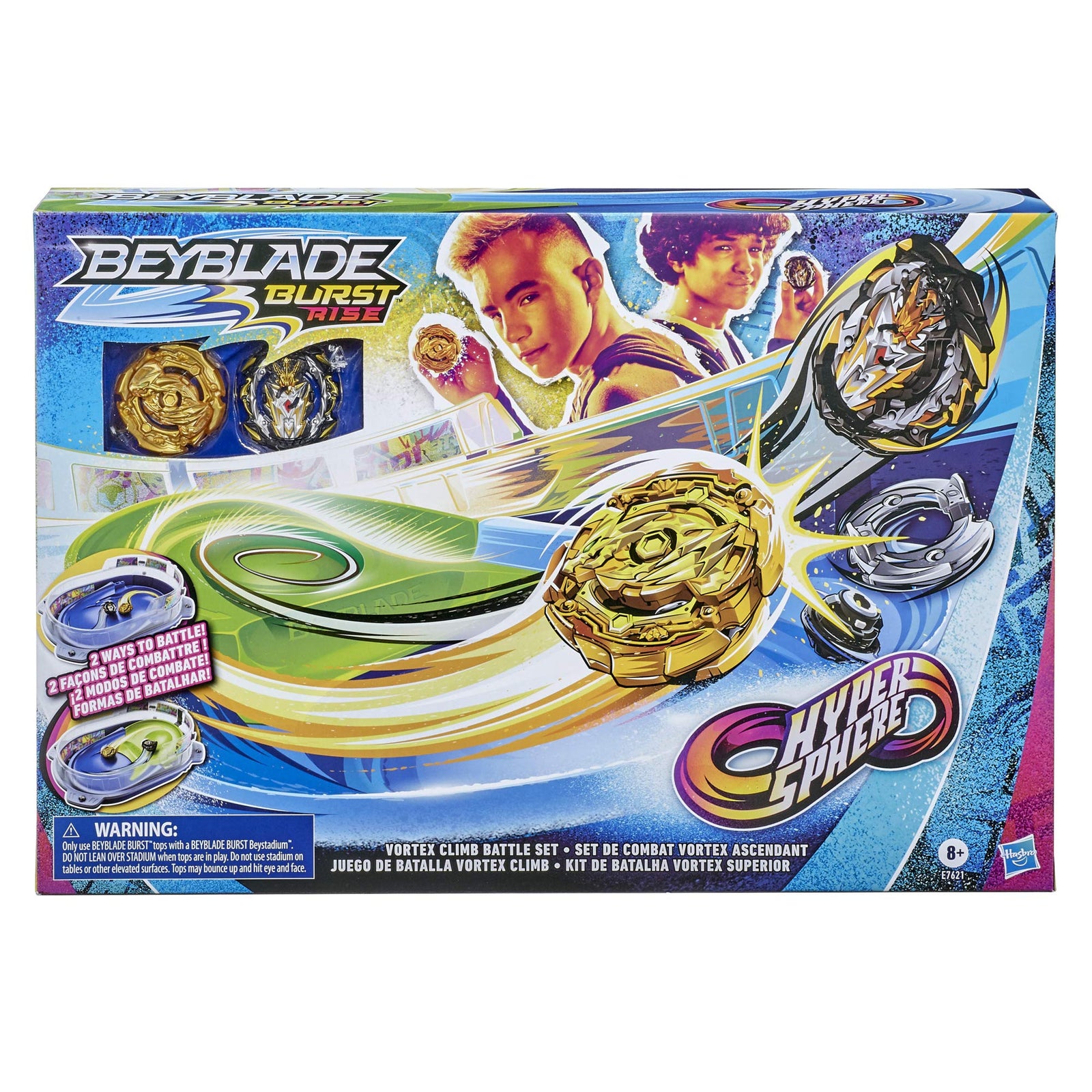 BEYBLADE Burst Rise Hypersphere Vortex Climb Battle Set -- Complete Set with Beystadium, 2 Battling Top Toys and 2 Launchers, Ages 8 and Up