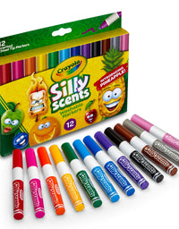 Crayola Silly Scents Scented Markers, Washable Markers, 12 Count, Gift for Kids
