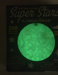 Ultra Glow in the Dark Stars; 200 Count w/ Bonus Moon
