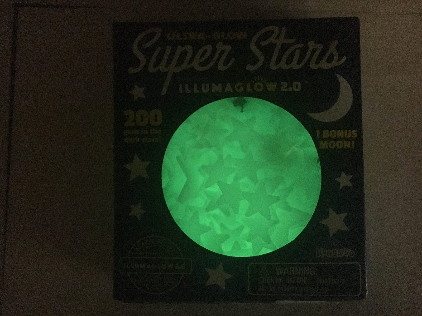 Ultra Glow in the Dark Stars; 200 Count w/ Bonus Moon