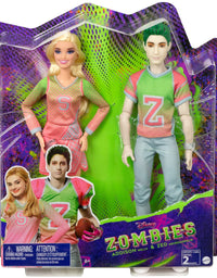 Zombies Disney 2-Pack, Addison Cheerleader and Zed Football Player Dolls (~12-in),11 Bendable “Joints,” Great Gift for Ages 5+ [Amazon Exclusive], Multi, HFJ66

