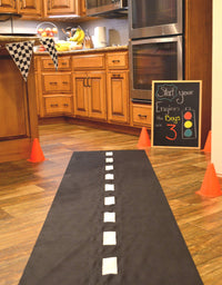 10ft Long Racetrack Floor Running Racer Party Decoration Mat Drag Race Car Road Go Kart Theme Birthday Games (2ft Wide) by Super Z Outlet
