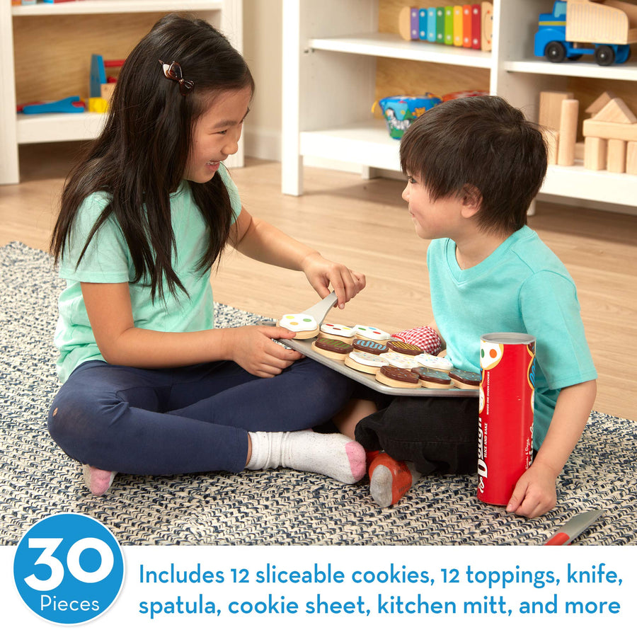 Melissa & Doug Slice and Bake Wooden Cookie Play Food Set