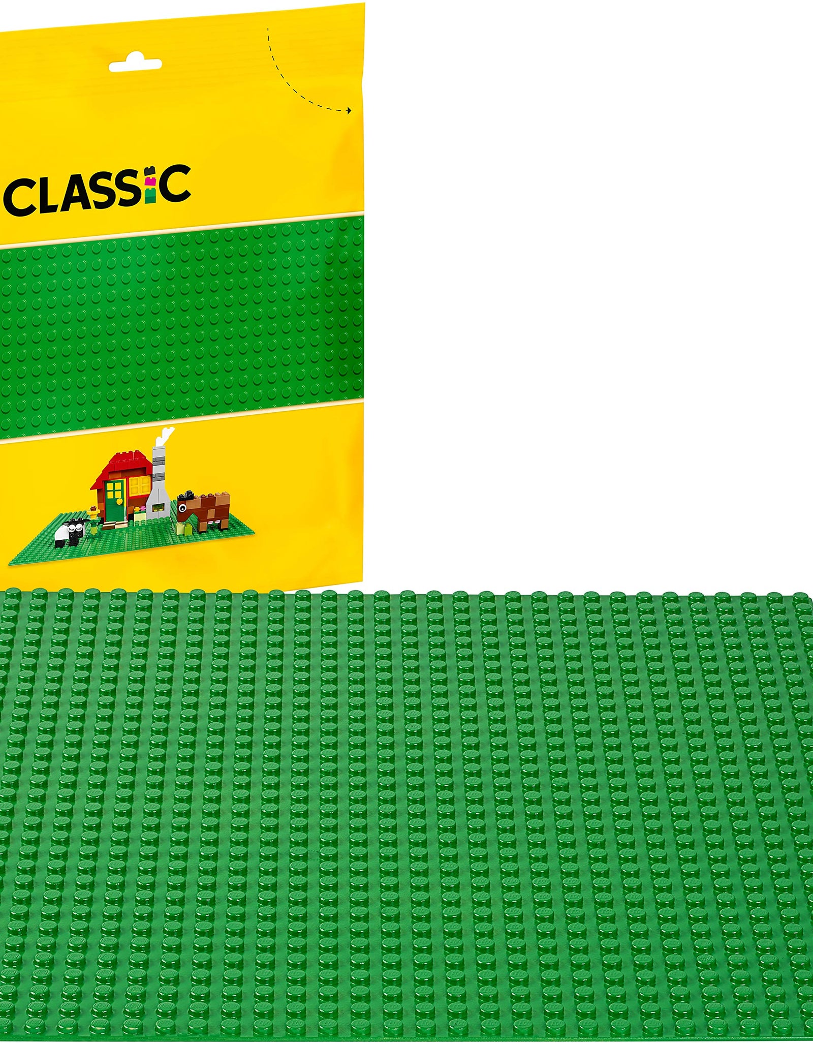 LEGO Classic Green Baseplate 2304 Supplement for Building, Playing, and Displaying Creations, 10in x 10in, Large Building Base Accessory for Kids and Adults (1 Piece)