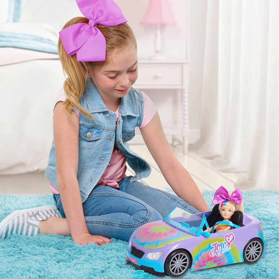 JoJo Siwa California Cruiser, Doll Car, Rainbow Tie-Dye, Fits Two Fashions Dolls, Amazon Exclusive, by Just Play