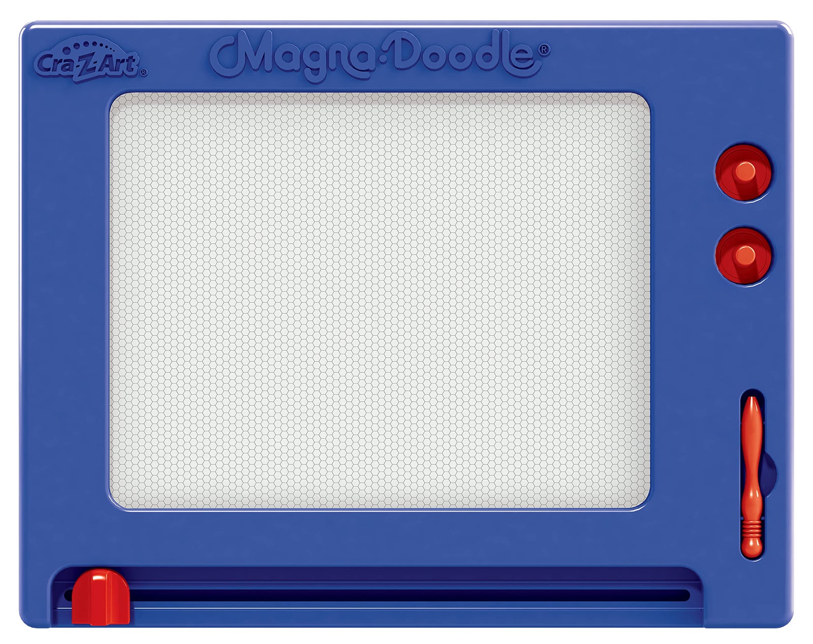 Cra-Z-Art Retro Magna Doodle Magnetic Drawing Board for kids 3 and up, Blue/White