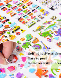 Stickers for Kids, 3D Puffy Stickers, 64 Different Sheets, 3200+ Stickers, Including Animals, Cars, Airplane, Food, Letters, Flowers, Pets, Cakes and Tons More

