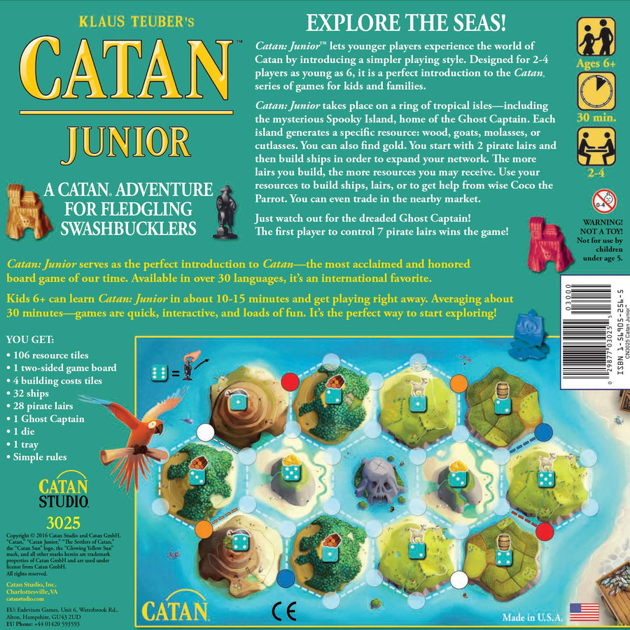 CATAN Junior Board Game | Board Game for Kids | Strategy Game for Kids | Family Board Game | Adventure Game for Kids | Ages 6+ | For 2 to 4 players | Average Playtime 30 minutes | Made by Catan Studio