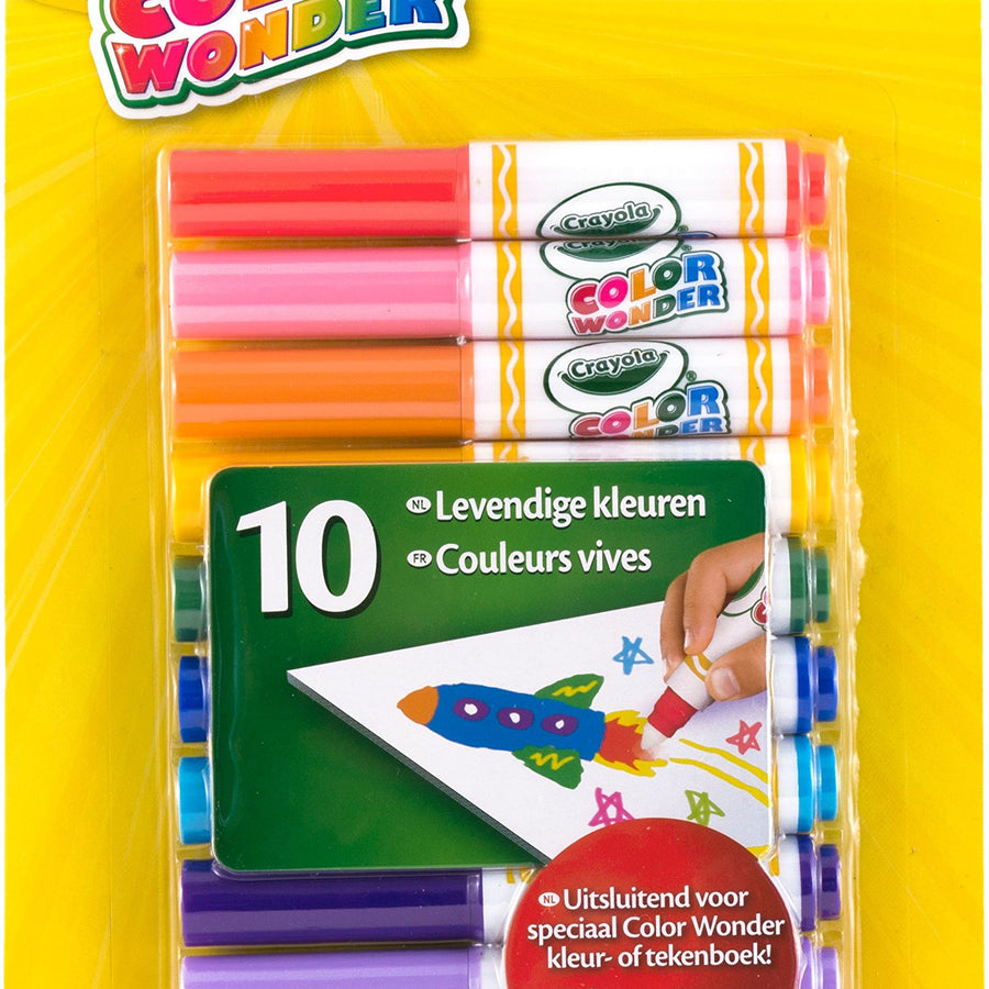 Crayola Color Wonder Markers, Mess Free Coloring, 10 Count, Gift for Kids, Age 3, 4, 5, 6