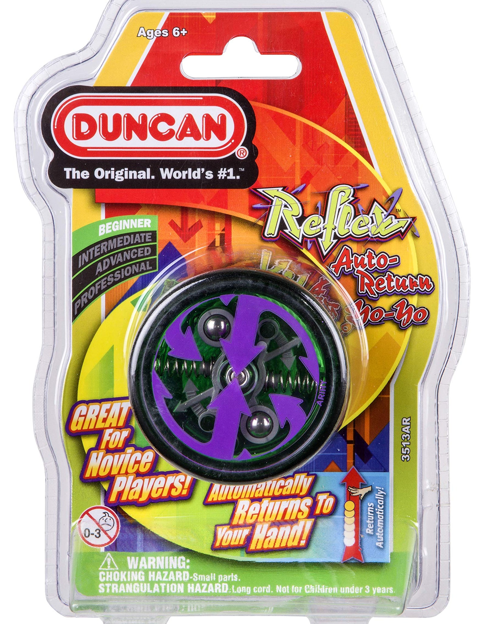 Duncan Toys Reflex Auto Return Yo-Yo, Beginner String Trick Yo-Yo, Green
