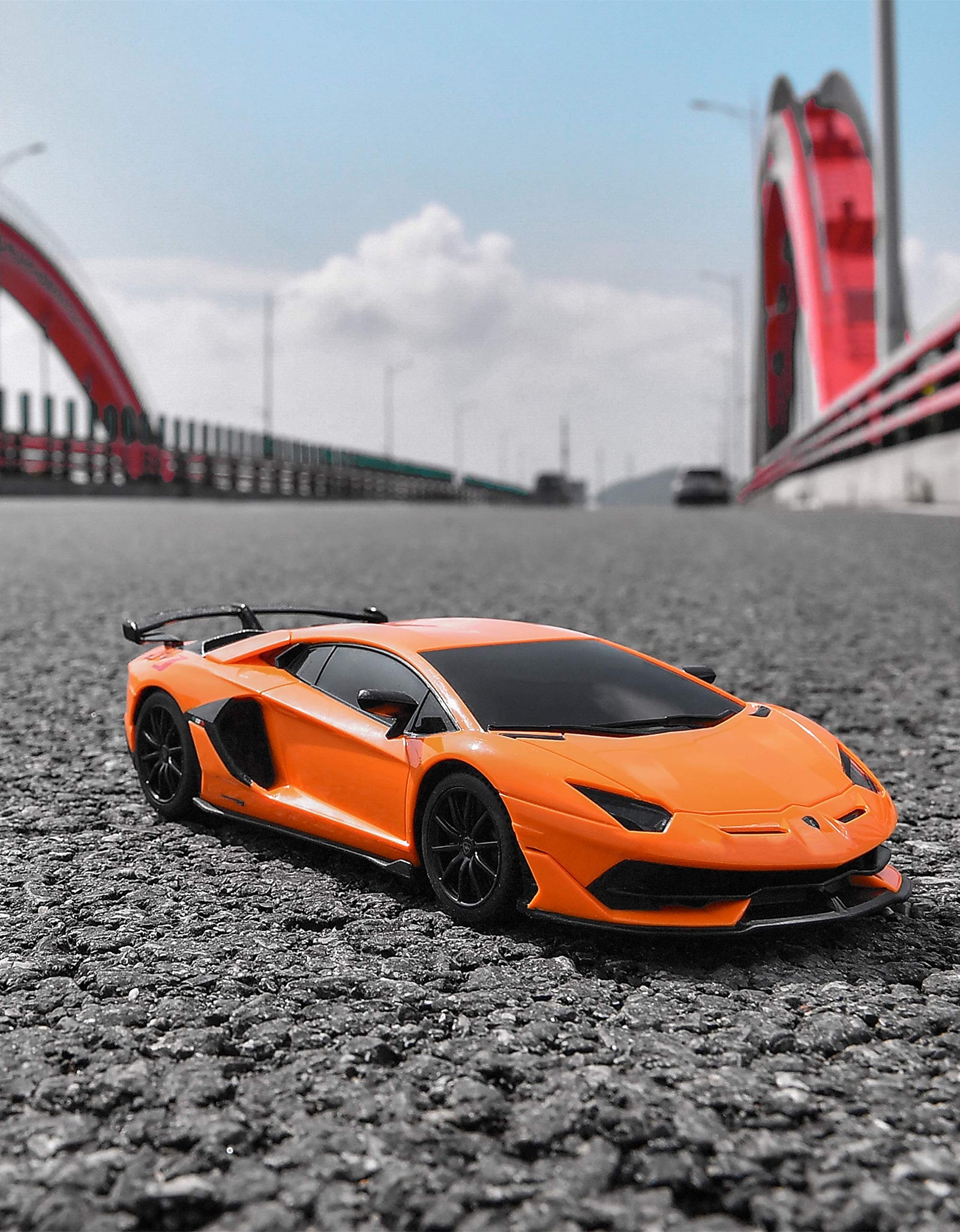 BEZGAR Remote Control Car Licensed RC Series, 1:24 Scale Remote Control Lambor Aventador SVJ Electric Sport Racing Hobby Toy Car Model Vehicle for Boys,Girls,Teens and Adults Gift (Orange)