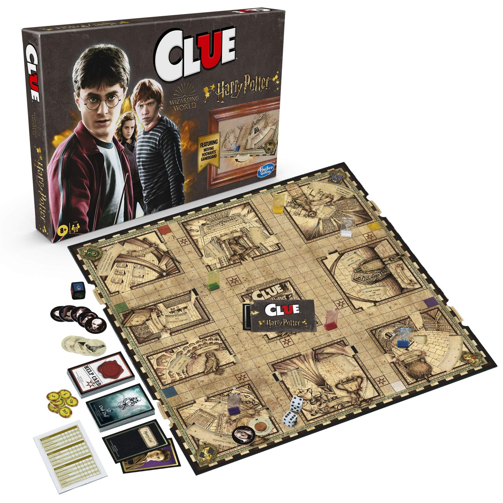 Hasbro Gaming Clue: Wizarding World Harry Potter Edition Mystery Board Game for 3-5 Players, Kids Ages 8 and Up (Amazon Exclusive)