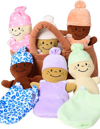 Basket of Babies Creative Minds Plush Dolls, Soft Baby Dolls Set, 6 Piece Set for All Ages

