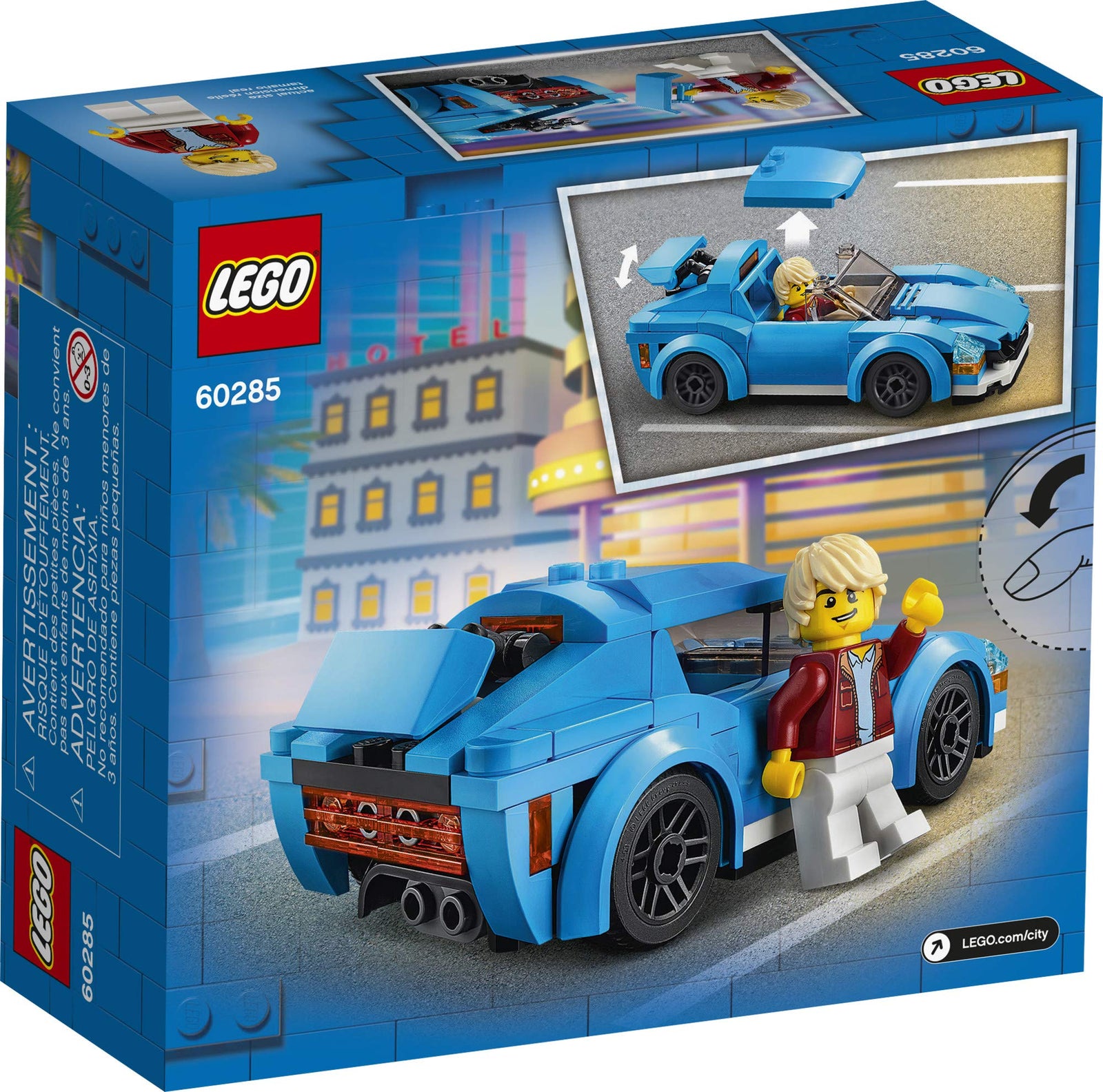 LEGO City Sports Car 60285 Building Kit; Playset for Kids, New 2021 (89 Pieces)