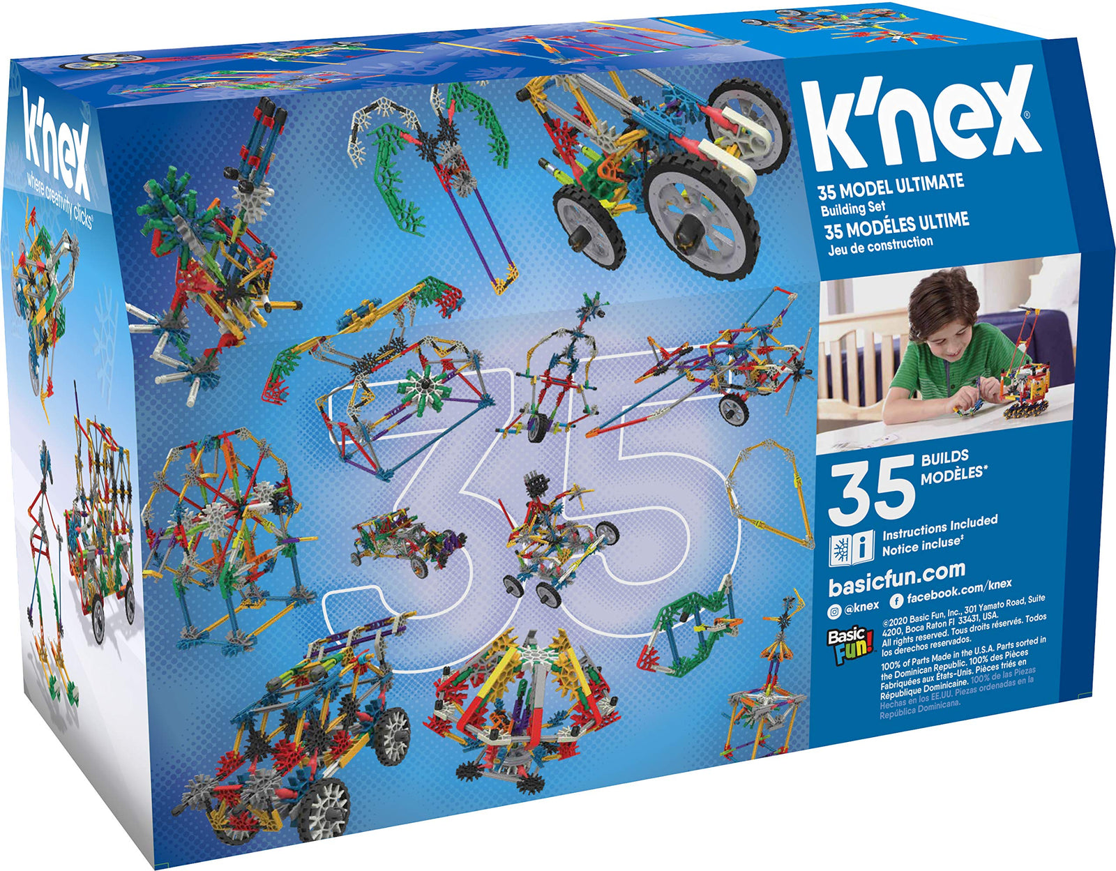 K’NEX – 35 Model Building Set – 480 Pieces – For Ages 7+ Construction Education Toy (Amazon Exclusive)