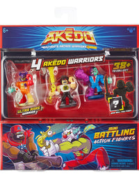 Akedo Ultimate Arcade Warriors - Starter Pack & Warrior Collector Pack Bundle Pack - Mini Battling Action Figures - Ready, Fight, Split Strike! Amazon Exclusive, Multicolor (14239)
