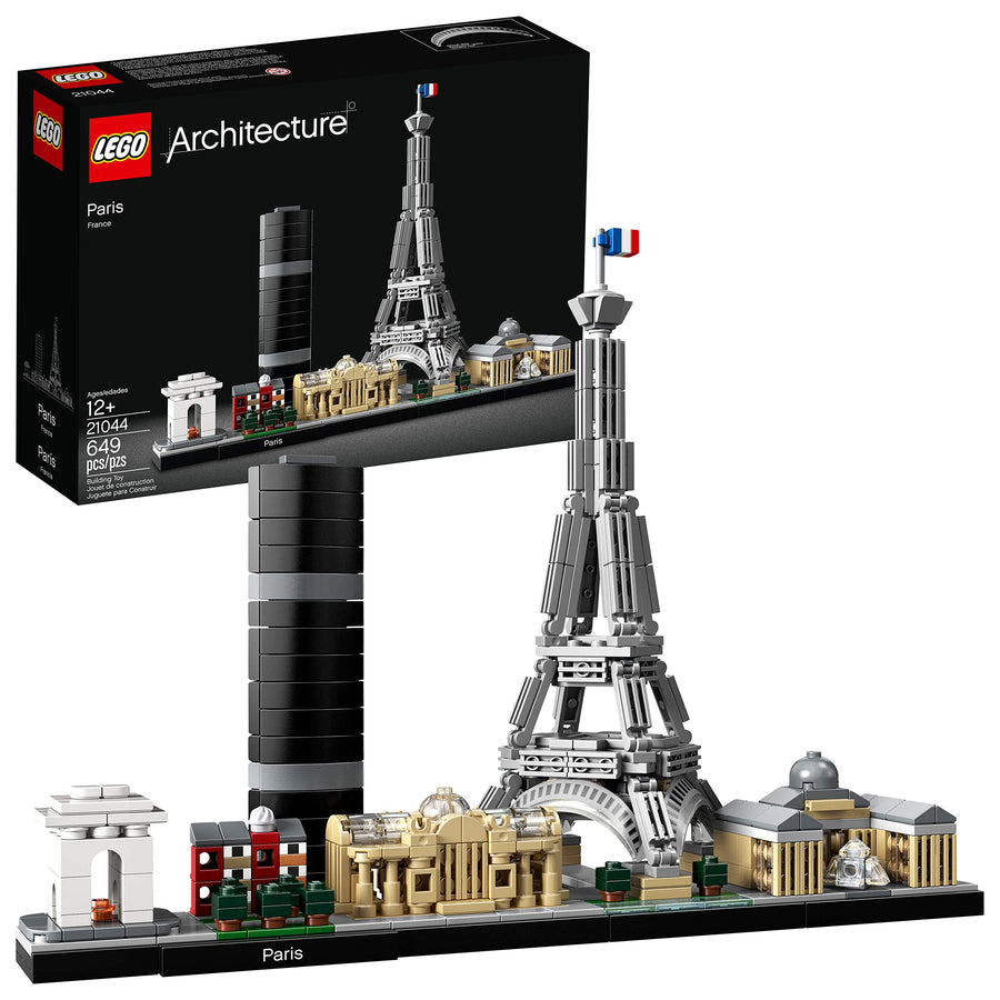 LEGO Architecture Skyline Collection 21044 Paris Skyline Building Kit with Eiffel Tower Model and Other Paris City Architecture for Build and Display (649 Pieces)