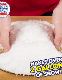 Amazing Super Snow Powder By Be Amazing! Toys Faux Snow Makes Over 2 Gallons Of Artificial Snow, Nontoxic Snow For Kids – Ages 4+
