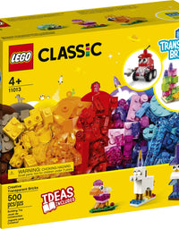 LEGO Classic Creative Transparent Bricks 11013 Building Kit with Transparent Bricks; Inspires Imaginative Play, New 2021 (500 Pieces)
