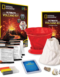 NATIONAL GEOGRAPHIC Ultimate Volcano Kit – Erupting Volcano Science Kit for Kids, 3X More Eruptions, Pop Crystals Create Exciting Sounds, STEM Science & Educational Toys Make Great Kids Activities
