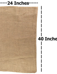 SGT KNOTS Burlap Bag - 24" x 40" Large Gunny Bags - 100% Biodegradable Reusable Food-Safe Sacks Perfect for Outdoor Games and Races Storing Vegetables and More Available in Single, 4, 6 and 8 Packs
