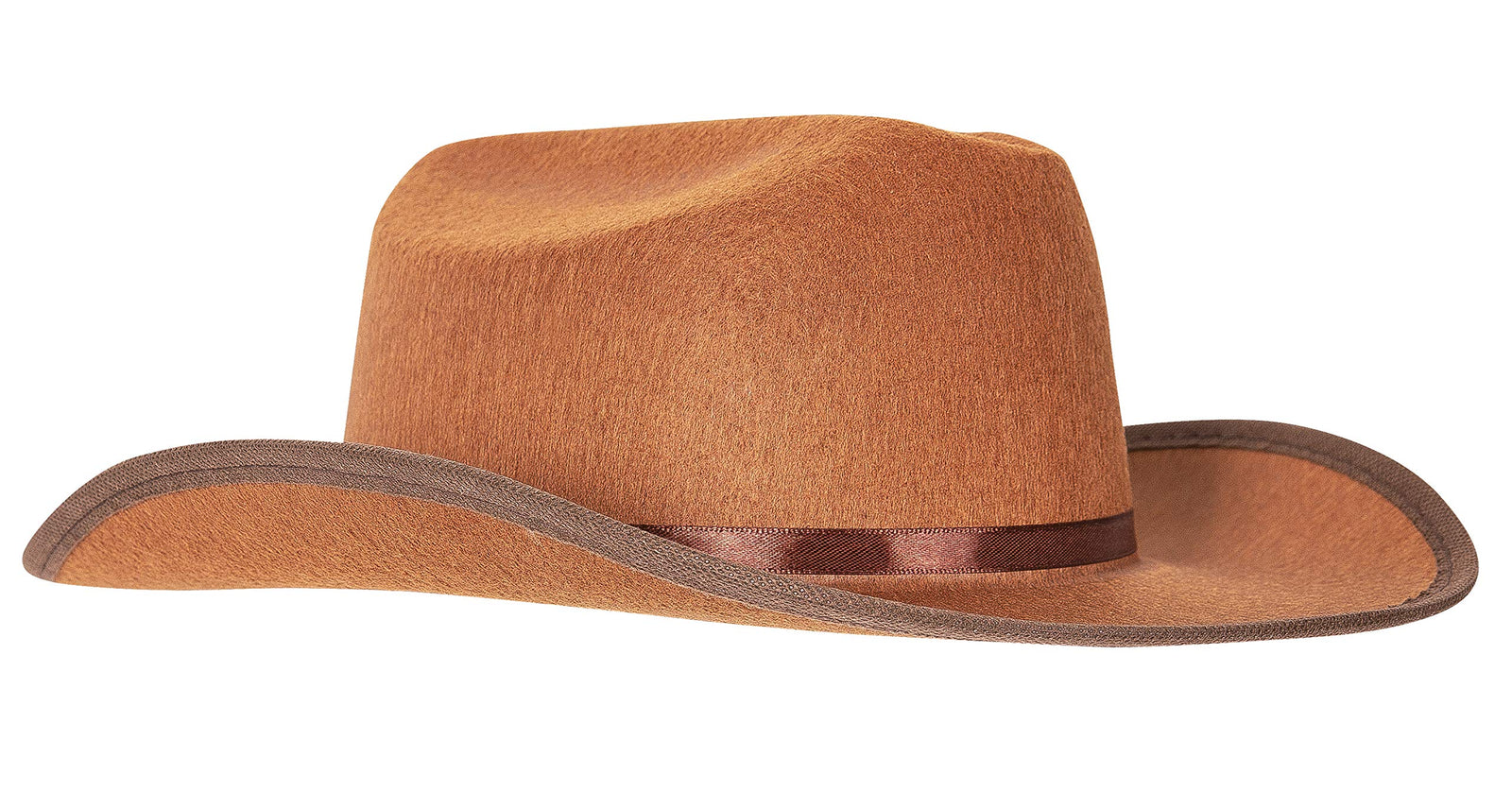 Narwhal Novelties Junior Cowboy Hat, Brown with Bandanna, Red; Bandanna & Cowboy Hat for Kids, Unisex