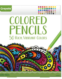 Crayola Colored Pencils, Adult Coloring, Fun At Home Activities, 50 Count, Multicolor
