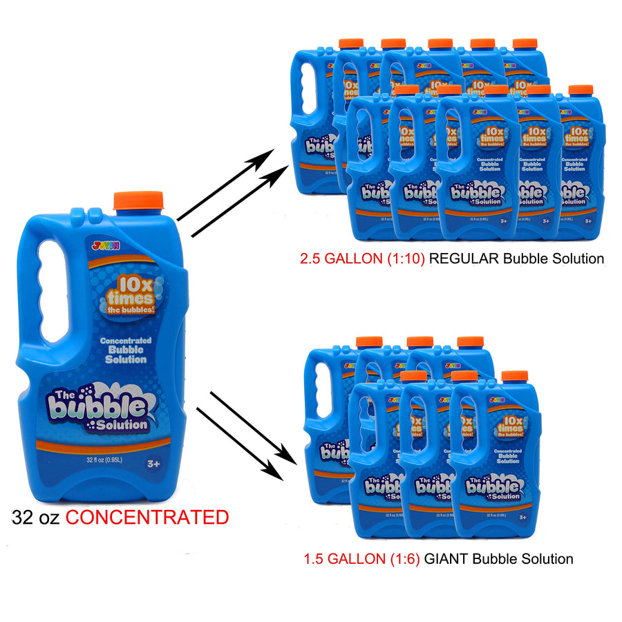 JOYIN 32 oz Bubble Solution Refills (up to 2.5 Gallon) BIG Bubble Solution, Bubble Concentrated for Bubble Machine, Bubble Juice refills