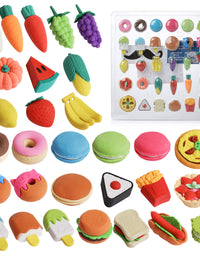 Mr. Pen- Food Erasers, Erasers, 30 Pack, Puzzle Erasers, Take Apart Erasers, Fruit Erasers, Pull Apart Erasers, Erasers for Kids, Fun Erasers, Gifts for Kids, Prizes for Kids Classroom, Pencil Erasers
