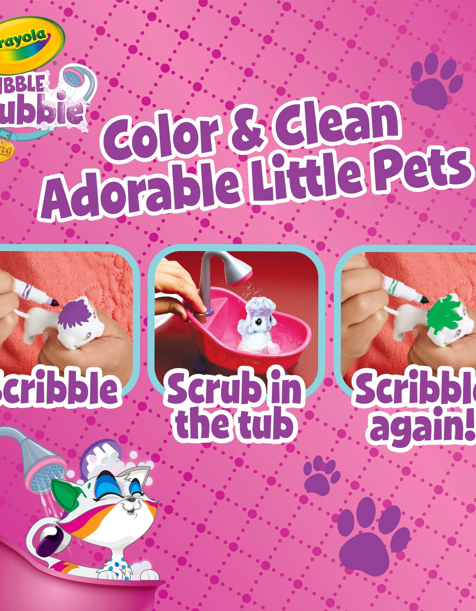 Crayola Scribble Scrubbie Pets Mega Pack, Animal Toy for Kids, Gift, Age 3+