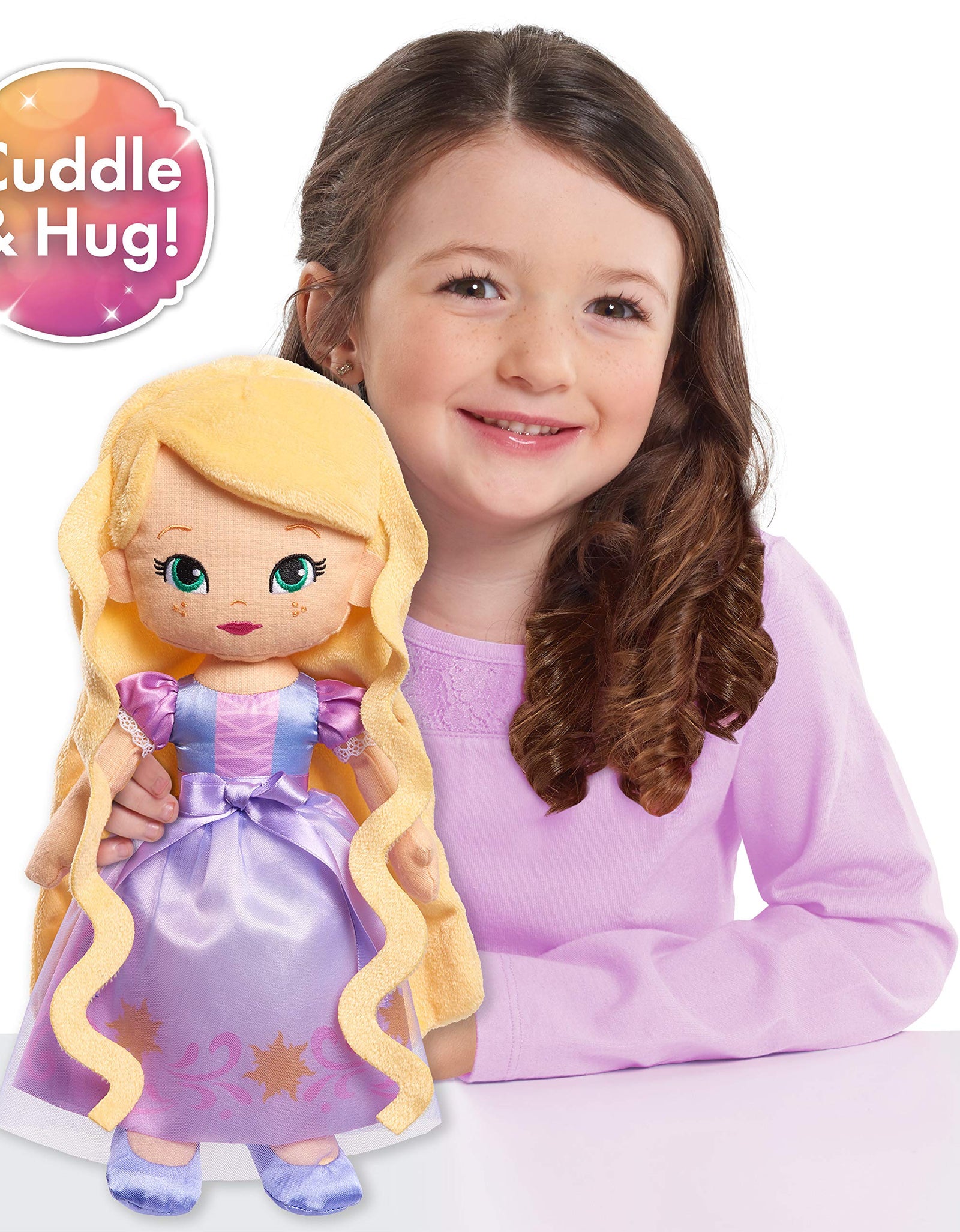 Disney Princess So Sweet Princess Rapunzel, 12.5 Inch Plush with Blonde Hair, Tangled, by Just Play