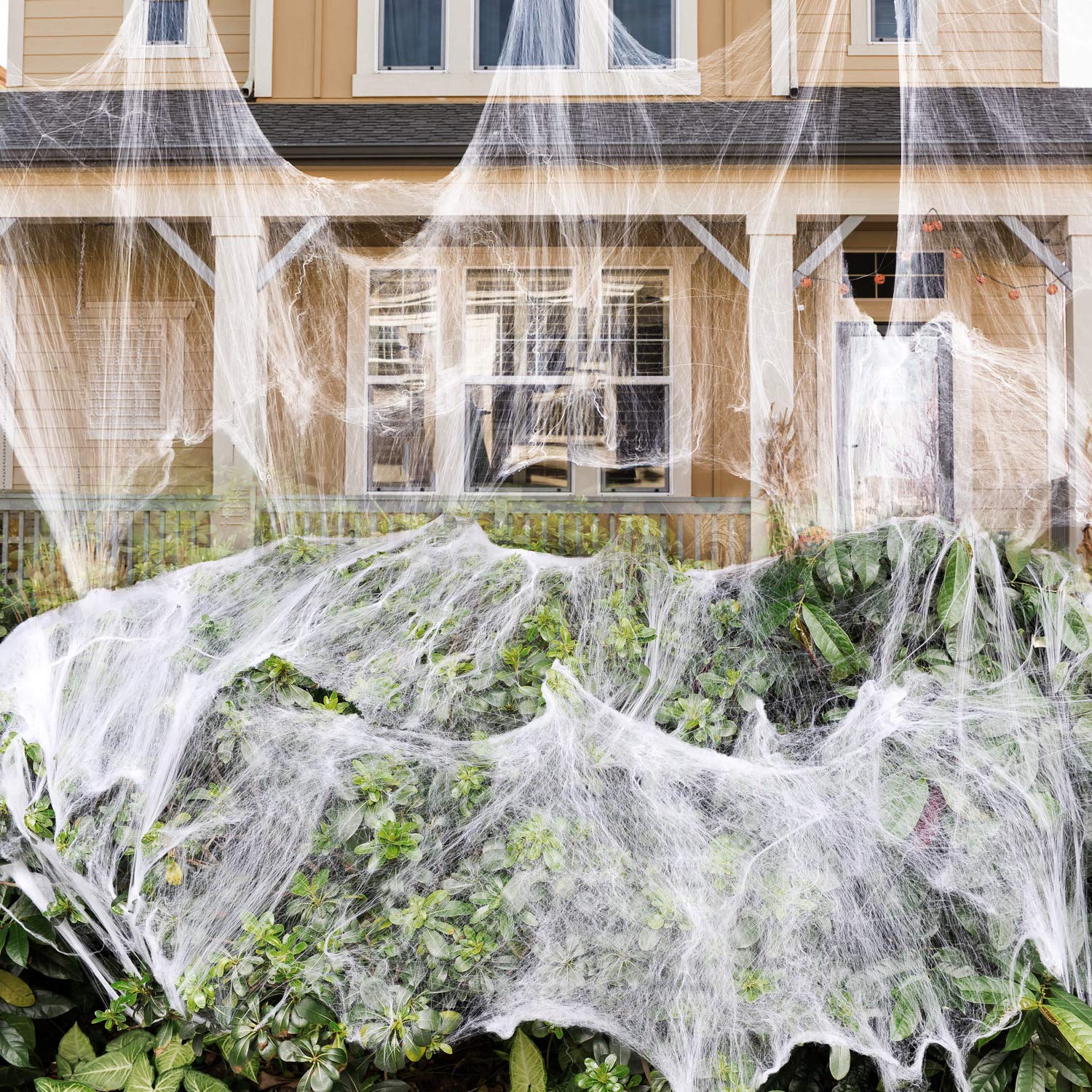 1000 sqft Stretch Spider Web for Indoor and Outdoor Halloween Decorations, Halloween Theme Party