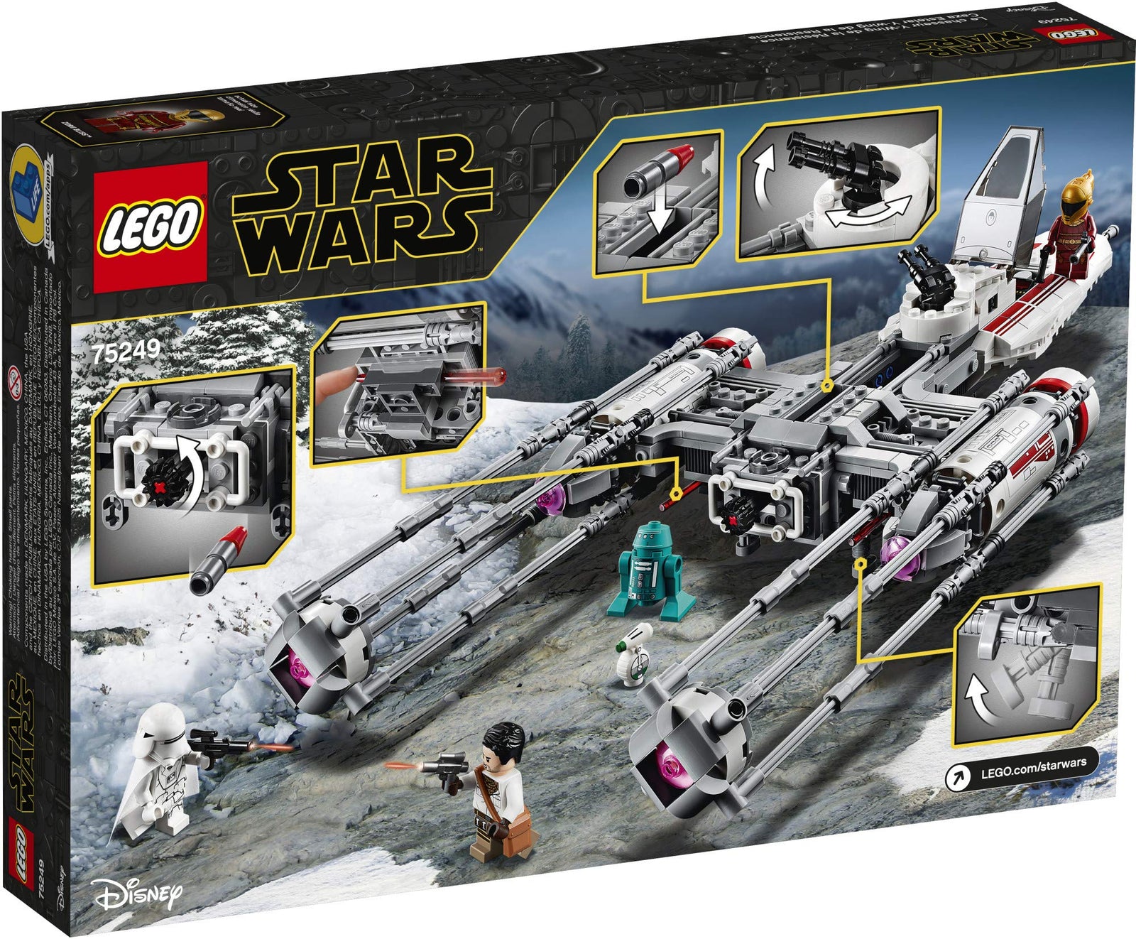 LEGO Star Wars: The Rise of Skywalker Resistance Y-Wing Starfighter 75249 New Advanced Collectible Starship Model Building Kit (578 Pieces)