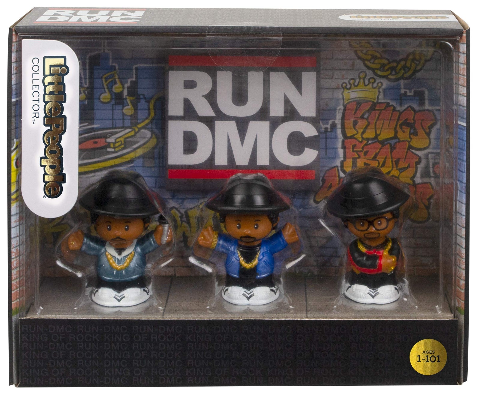 Fisher-Price Little People Collector Run DMC, Set of 3 Figures Styled Like The Iconic Hip Hop Group for Fans Ages 1-101 [Amazon Exclusive]