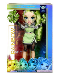 Rainbow High Cheer Jade Hunter – Green Cheerleader Fashion Doll with 2 Pom Poms and Doll Accessories, Great Gift for Kids 6-12 Years Old
