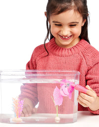 Little Live Pets - Lil' Dippers Fish Tank: Splasherina| Interactive Toy Fish & Tank , Magically Comes Alive in Water, Feed and Swims Like A Real Fish
