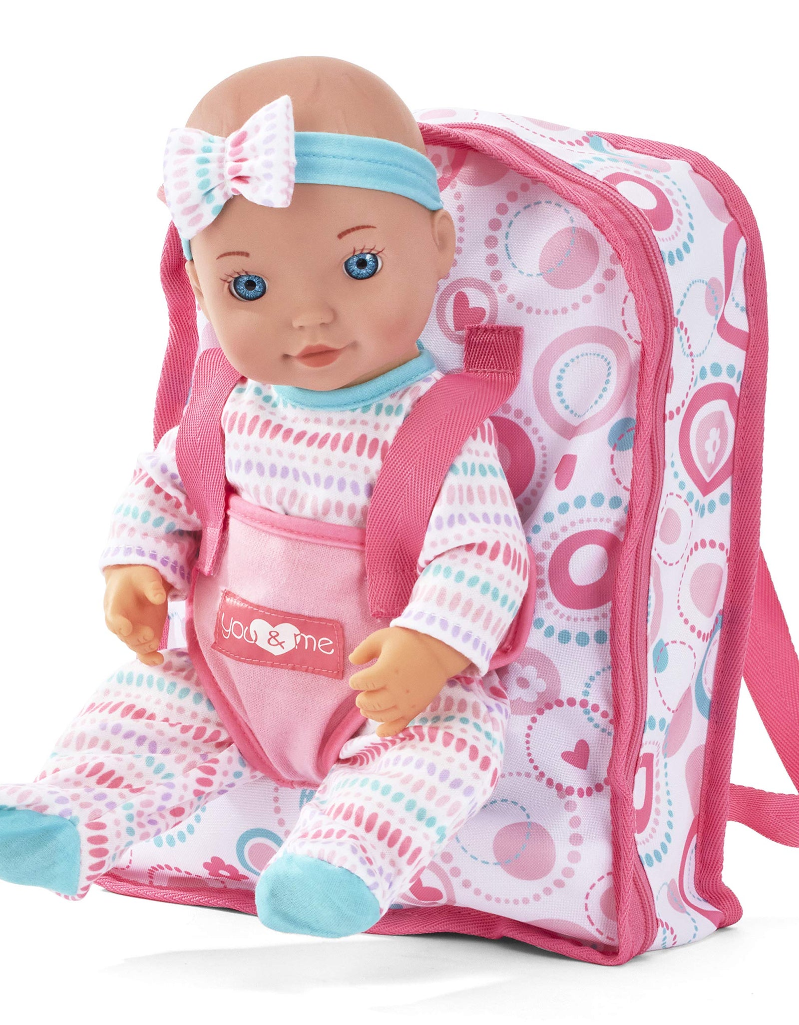 You & Me Travel Baby Doll with Backpack