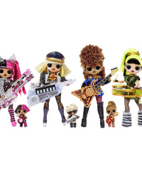 LOL Surprise OMG Remix Super Surprise with 70+ Surprises, Plays Music, 4 Fashion Dolls And 4 Dolls (Sisters), Rock Instruments, Boom Box Packaging, And Rock Band Accessories | Ages 4+
