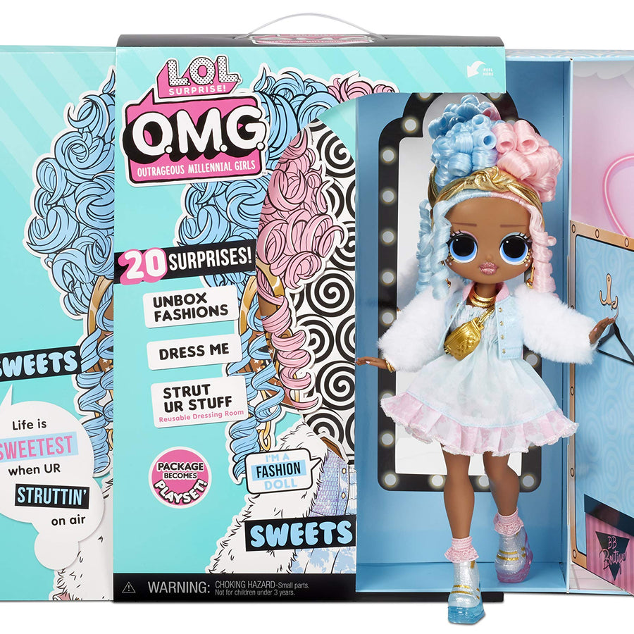 LOL Surprise OMG Sweets Fashion Doll - Dress Up Doll Set with 20 Surprises for Girls and Kids 4+