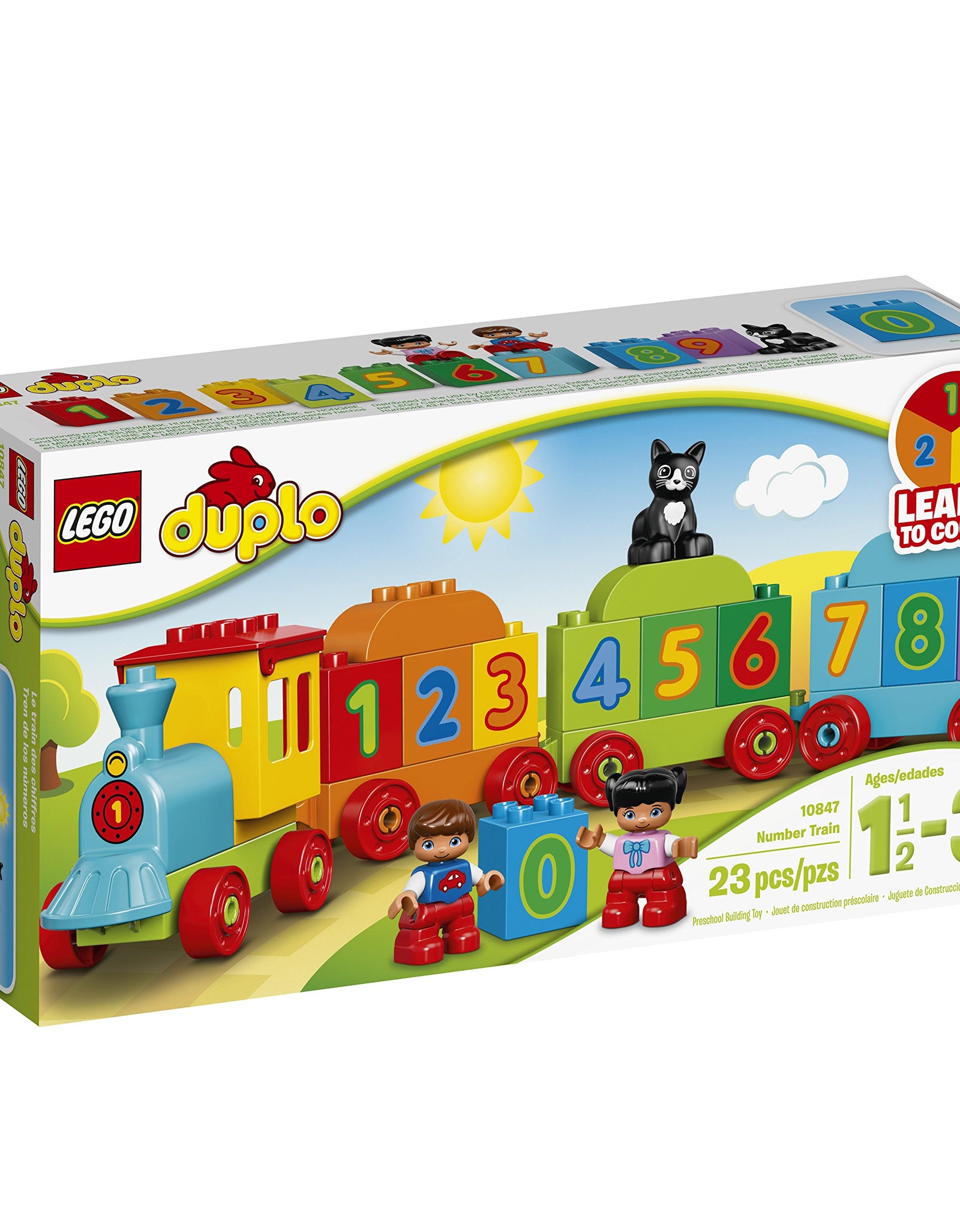 LEGO DUPLO My First Number Train 10847 Learning and Counting Train Set Building Kit and Educational Toy for 2-5 Year Olds (23 Pieces)