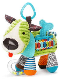 Skip Hop Bandana Buddies Baby Activity and Teething Toy with Multi-Sensory Rattle and Textures, Puppy
