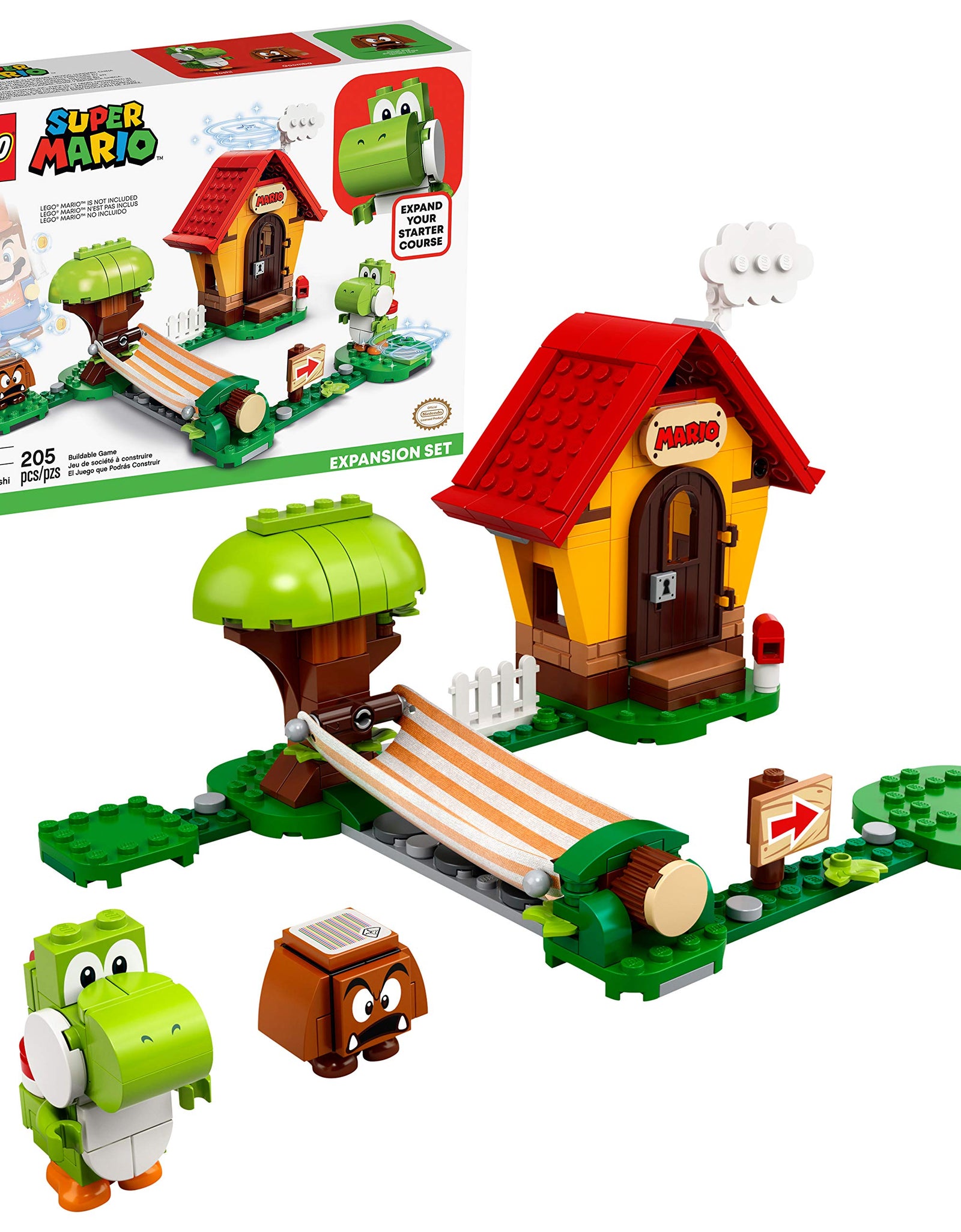 LEGO Super Mario Mario’s House & Yoshi Expansion Set 71367 Building Kit, Collectible Toy to Combine with The Super Mario Adventures with Mario Starter Course (71360) Set (205 Pieces)