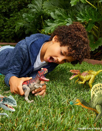 Jurassic World Roar Attack Ankylosaurus Bumpy Camp Cretaceous Dinosaur Figure with Movable Joints, Realistic Sculpting, Strike Feature & Sounds, Herbivore, Kids Gift 4 Years & Up
