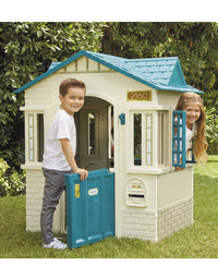 Little Tikes Cape Cottage Playhouse for Kids - Outdoor Playset and Indoor Playground for Toddlers with 2 Working Doors - Pretend Play House Educational and Interactive Toy

