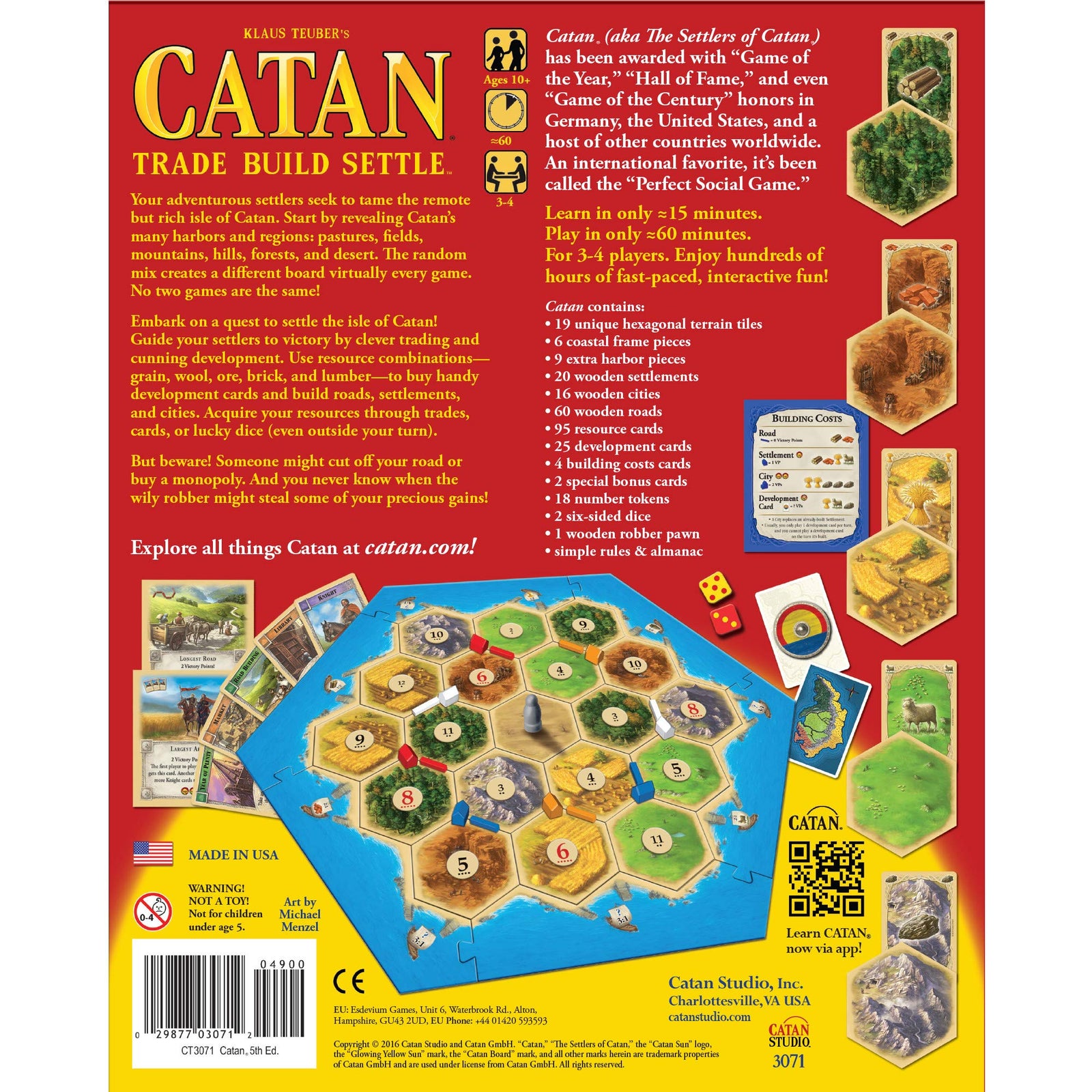 Catan Board Game (Base Game) | Family Board Game | Board Game for Adults and Family | Adventure Board Game | Ages 10+ | for 3 to 4 Players | Average Playtime 60 Minutes | Made by Catan Studio