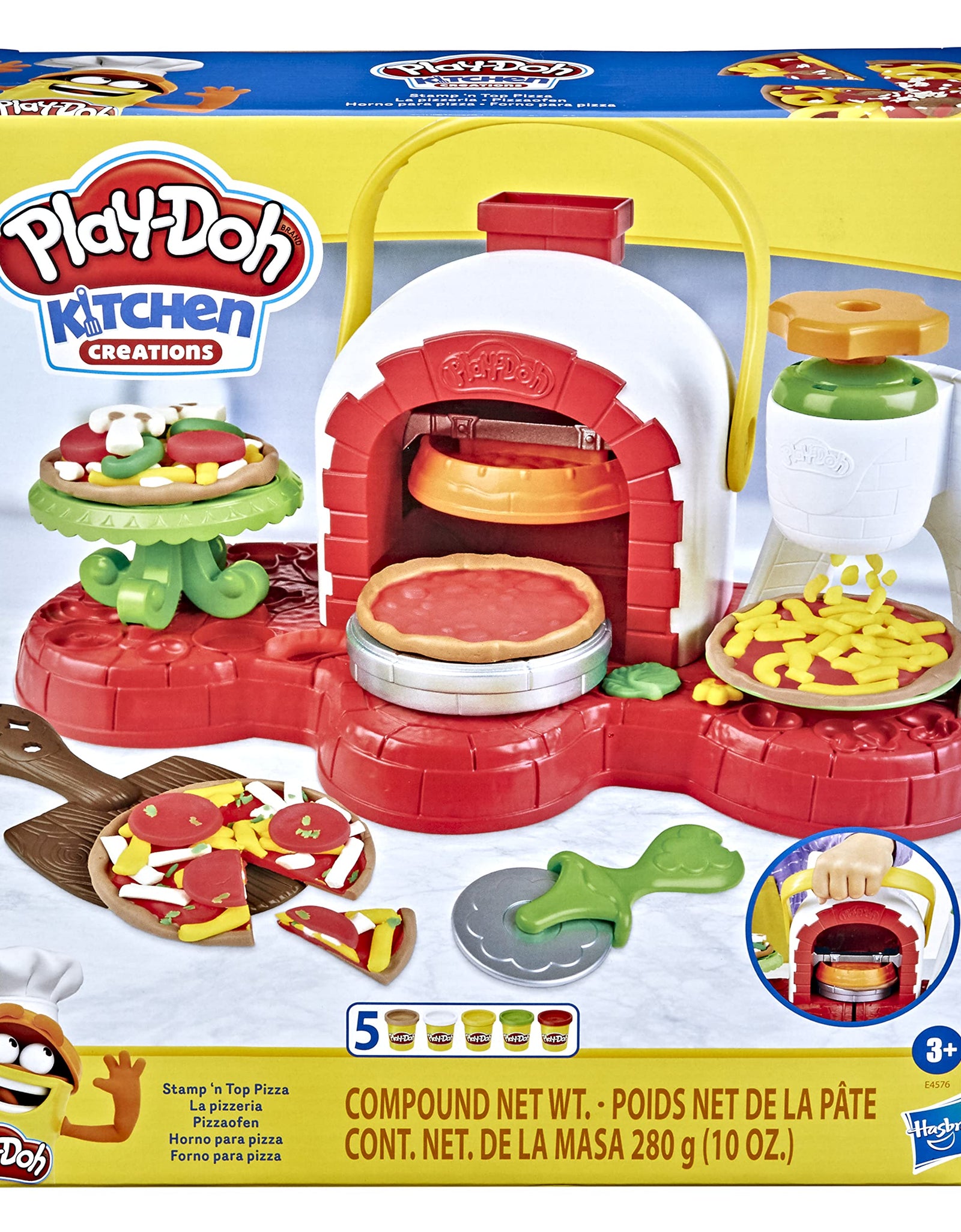 Play-Doh Stamp 'N Top Pizza Oven Toy with 5 Non-Toxic Colors