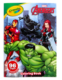 Crayola Avengers Coloring Book with Stickers, Gift for Kids, 96 Pages, Ages 3, 4, 5, 6
