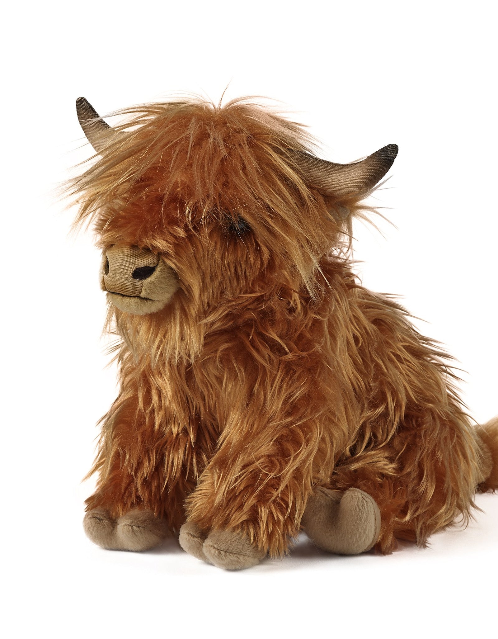 Living Nature Soft Toy Large Plush 12" Highland Cow with Sound