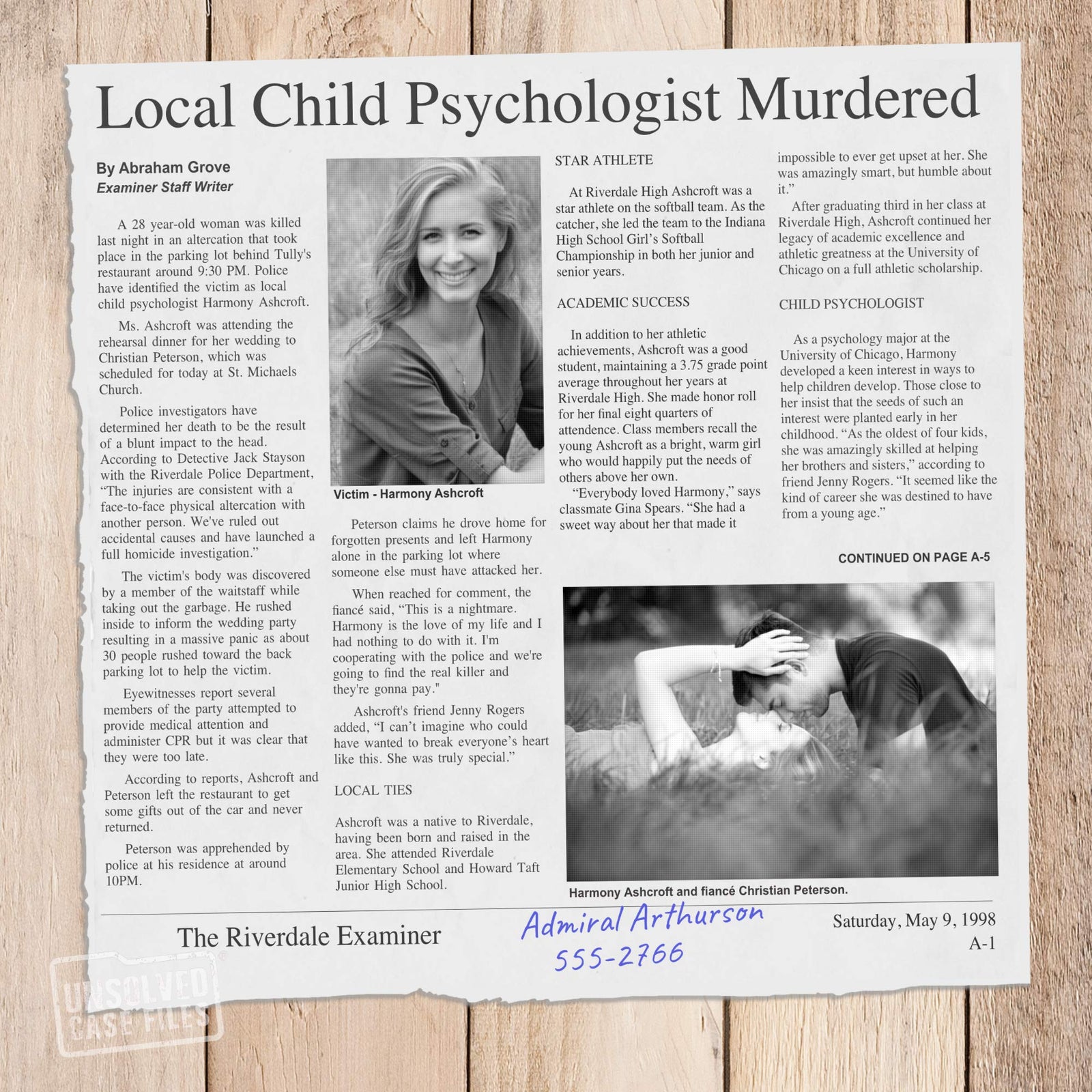 UNSOLVED CASE FILES: Cold Case Murder Mystery Game: Who Murdered Harmony Ashcroft? | Can You Solve The Crime?