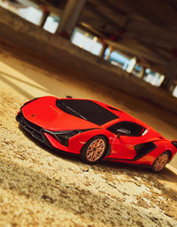 BEZGAR Licensed RC Series, 1:24 Scale Remote Control Car Lambor Sián FKP 37 Electric Sport Racing Hobby Toy Car Model Vehicle for Boys and Girls Teens and Adults Gift (Red)
